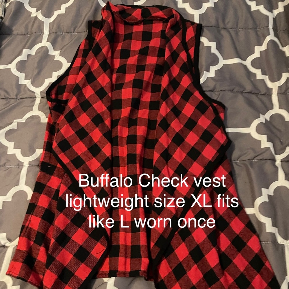 Buffalo Check Vest NWOT